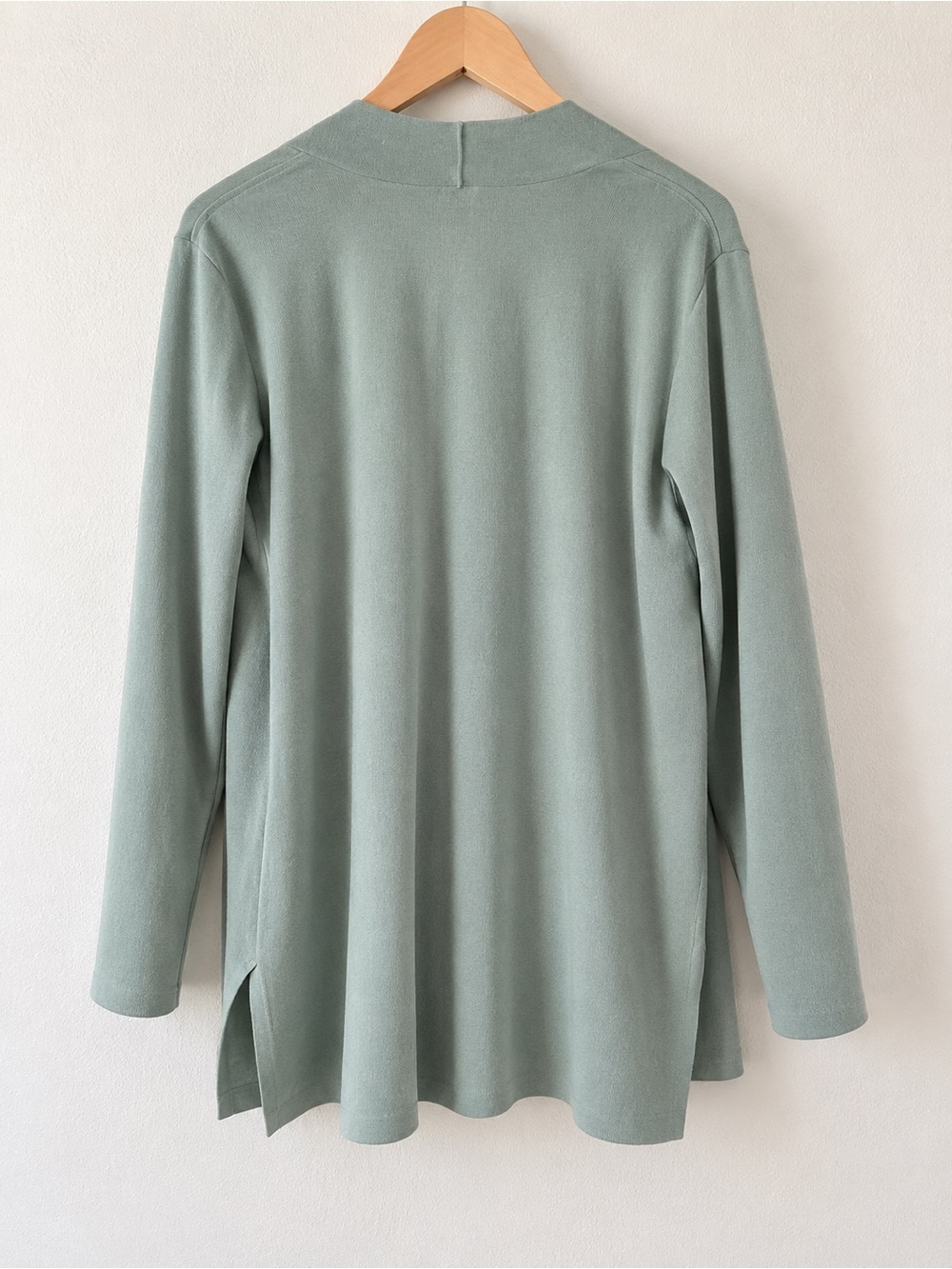 Anne Klein Women’s Open Front Long Cardigan Mint Pastel Green Size 1X - Picture 3 of 9